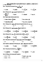 Đề cương ôn tập môn Toán - Khối 11- Học kỳ I